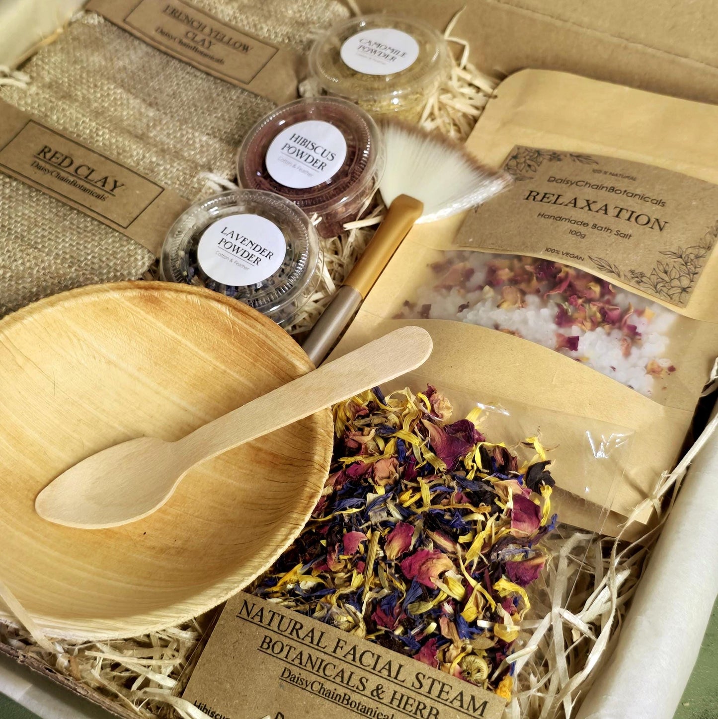 Botanical Spa Ritual Hamper | Facial Clay Mask, Bath Soak & Facial Steam Gift Set