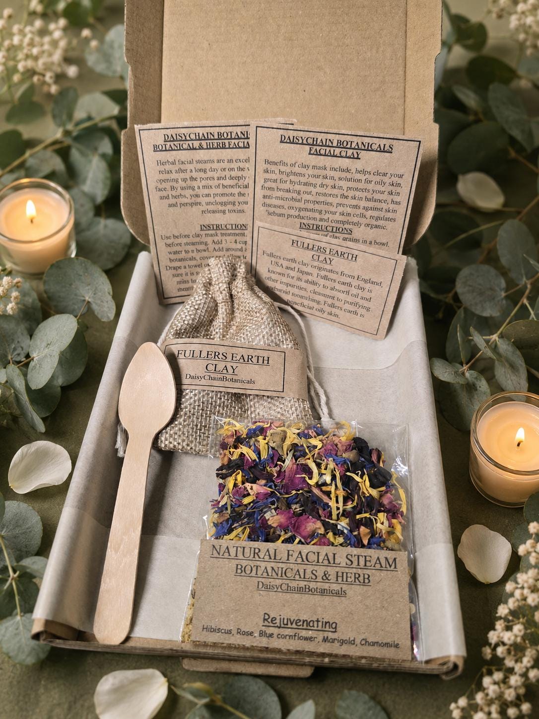 The Mini Glow Ritual | Botanical Facial Steam & Clay Kit | Natural Spa Gift Set
