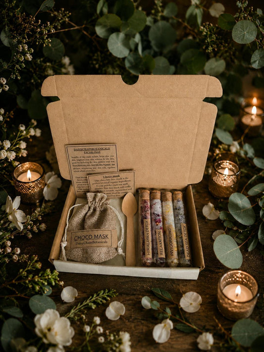 Kids Botanical Spa Kit | Face Mask & Bath Salts Self Care Box