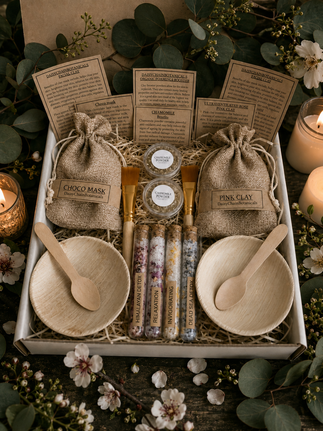 Little & Big Organic Spa Day Kit | Parent Child Facial Masks, Bath Salts | Eco Friendly | Organic