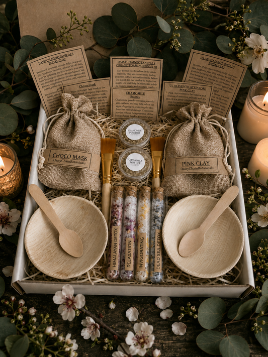 Little & Big Organic Spa Day Kit | Parent Child Facial Masks, Bath Salts | Eco Friendly | Organic