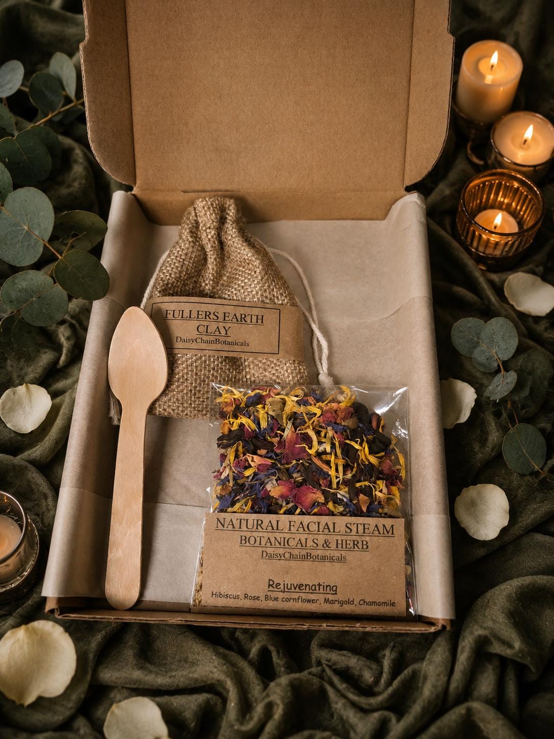 The Mini Glow Ritual | Botanical Facial Steam & Clay Kit | Natural Spa Gift Set